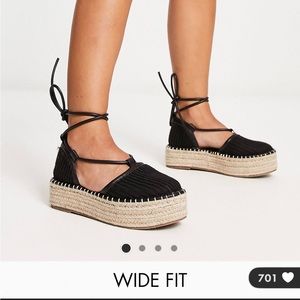 Platform espadrille Sandles- wide fit